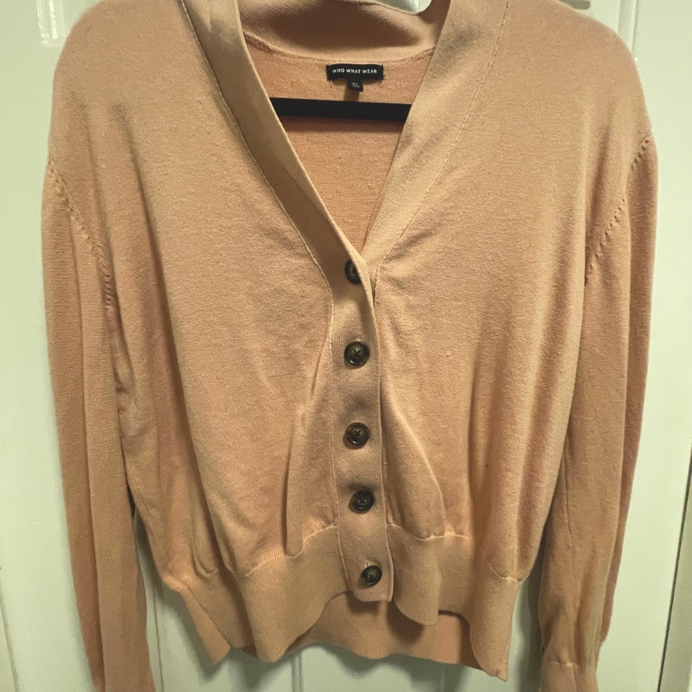 Who What Wear Pink Cardigan Sweater